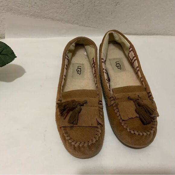 UGG Slippers “Lizzy” Moccasin Brown Women's Size 6/37 - Picture 1 of 10